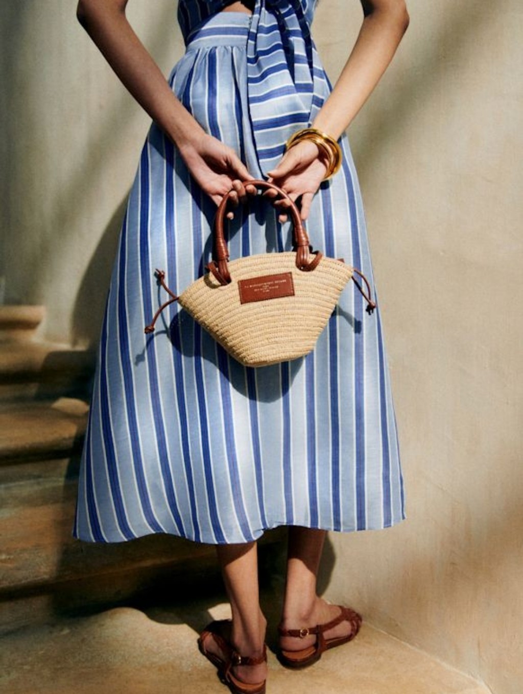 Sezane Siloe Skirt, Burgundy Blue Stripe, New With Tags, Size 4